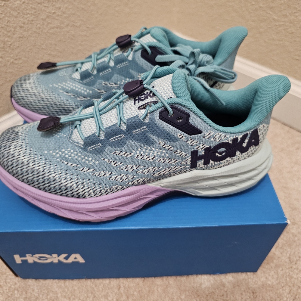 HOKA Kids Shoes in Blue and Purple